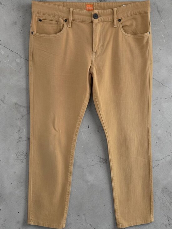 Hugo Boss Other - Hugo Boss Orange Mens Slim-Fit Tan Chino Pants Casual Modern Design